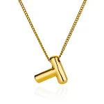 Colar de aço inoxidável 3D com 26 letras de balão. Personalize seu visual com este pingente elegante com iniciais, perfeito para presente. — foto 19