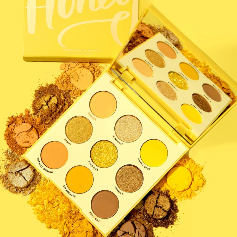 Honey Glitter eyeshadow palette for dazzling eyes. Achieve an irresistible sparkle with honey tones and glitter for fest — photo 4