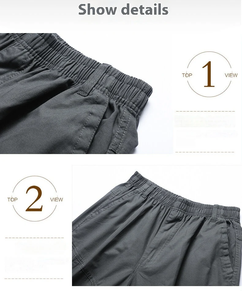 Title 3, Cotton Cropped Shorts Season Thin Casual Pants ...
