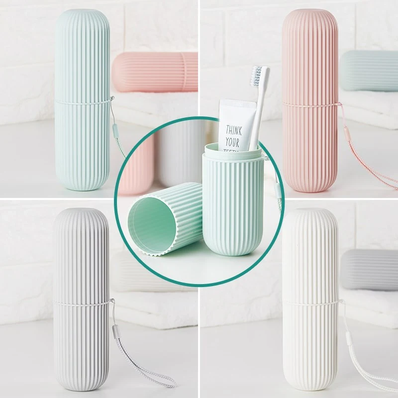 Portable travel set for couples featuring toothbrush, mouthwash cup, simple household toothpaste, and a toothbrush box. — photo 5
