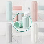 Portable travel set for couples featuring toothbrush, mouthwash cup, simple household toothpaste, and a toothbrush box. — photo 5