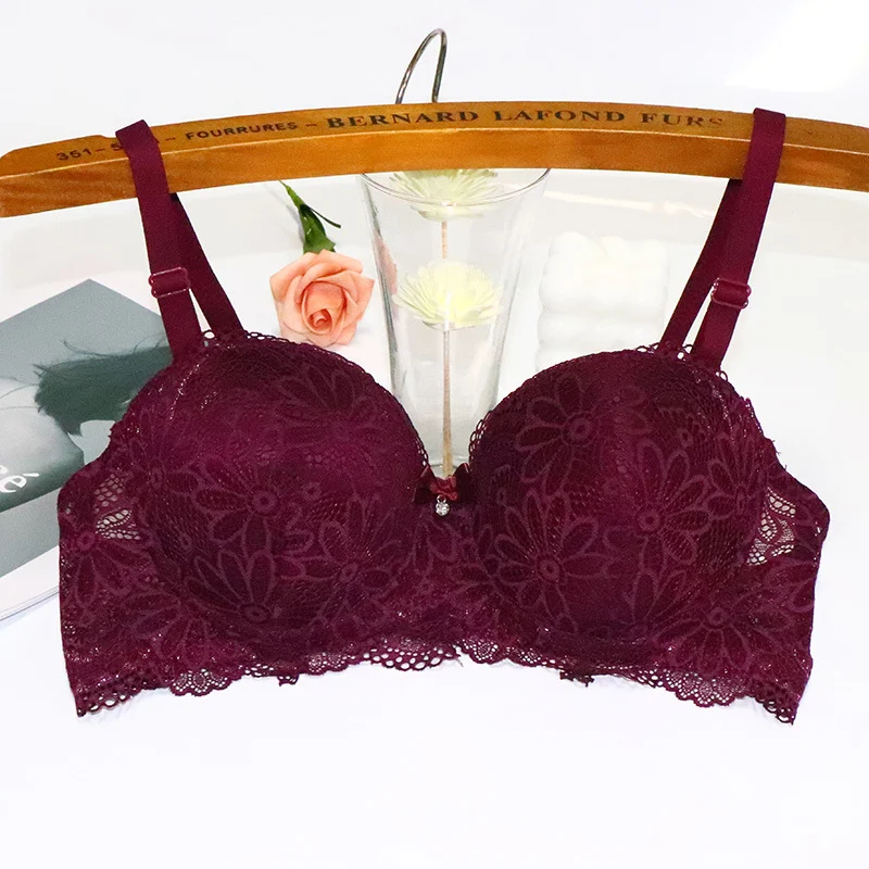Half Cup Lace Bra Steel Ring Push Up Prevents Accessory Breast Plus Size Underwear — photo 3