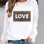 Women's Fashion Casual Round Neck Geometric Pattern Printed Sports Sweater – Comfortable and stylish for everyday wear a — photo 19