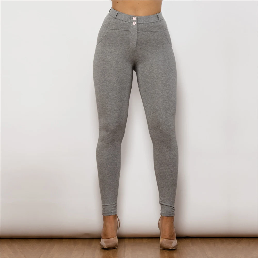 Shascullfites Melody Leggings Algodón Levanta Glúteos Grises Push Up Pantalones Mujer Moldeadores Booty Perfecta Figura. — foto 12