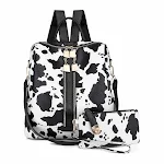 Mochila feminina de couro estampada, elegante e simples. Perfeita para uso diário, oferece conforto e estilo, ideal para seus itens essenciais. — foto 6