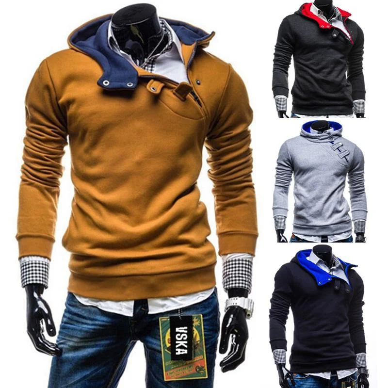 Suéter de moletom com capuz masculino, estilo pullover. Conforto e aquecimento para o inverno. Perfeito para um visual casual e moderno. — foto 6