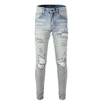 Heren jeans skinny fit slim, slanke pasvorm, denim broek voor een moderne look. Comfortabel en stijlvol, perfect voor dagelijks gebruik. — foto 2