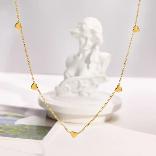 Title 2, Mini Colar Amor Banhado a Ouro 18K Corrente de ...