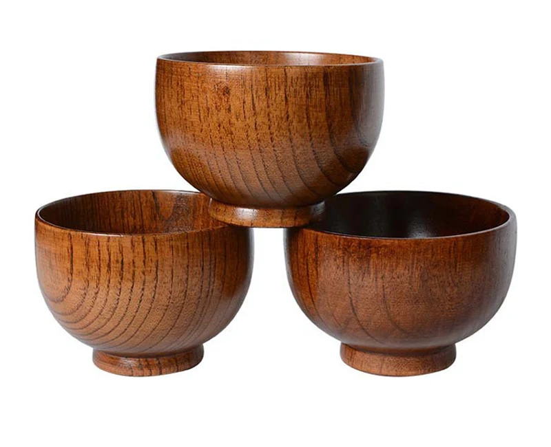 Title 5, Wooden Bowl Japanese Style Wood Rice Soup Bowl ...