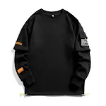 Camiseta de Manga Longa Masculina Gola Redonda Estilo Folgado Suéter Roupa Interior Conforto e Casualidade para um Visual Relaxado e Moderno — foto 5