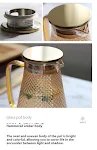 Electroplated Amber Glass Water Pitcher, Heat-resistant for Household use. Perfect for cold water, durable and stylish, — photo 4