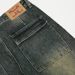 Heren gele gewassen denim overall Comfortabele en casual stijl Perfect voor dagelijks gebruik en vrije tijd Een modieuze en praktische keuze — foto 15