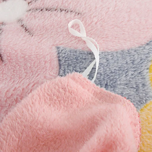 Title 11, Four-Piece Set of Printed Thick Warm Coral Flee...