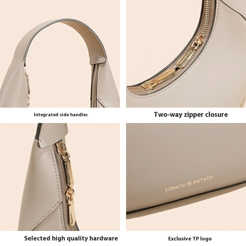 Bolsa de ombro feminina versátil, design especial, couro genuíno de alta qualidade, perfeita para diversas ocasiões e uso diário. — foto 20