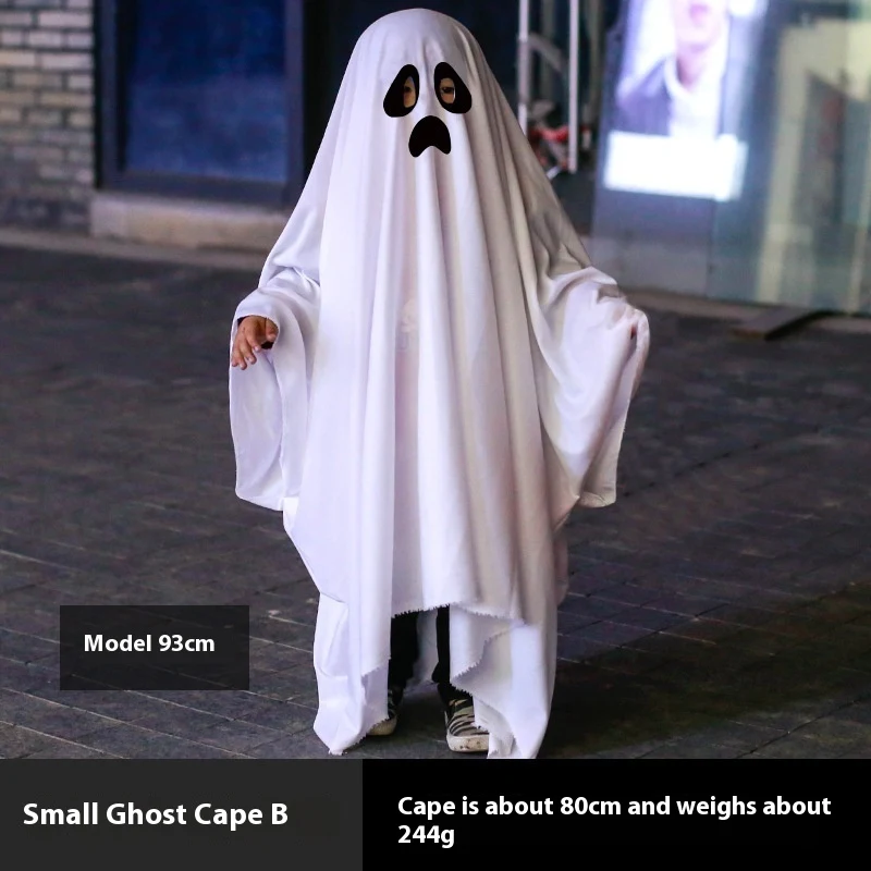 Mantello da fantasma bianco per feste di Halloween. Costume perfetto per bambini e adulti. Facile da indossare, leggero e confortevole. — foto 6