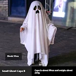 Mantello da fantasma bianco per feste di Halloween. Costume perfetto per bambini e adulti. Facile da indossare, leggero e confortevole. — foto 6