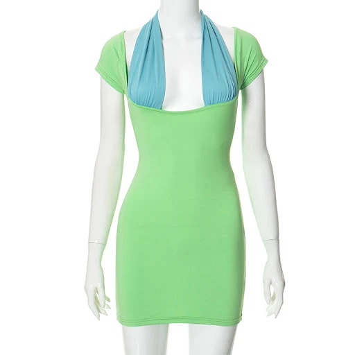 Title 17, European And American Style V-neck Dress Contra...