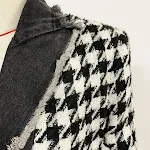Fashion Trend Tweed Houndstooth Denim Stitching West Assembly Belt, adding a stylish touch to your outfit, trendy and ve — photo 9
