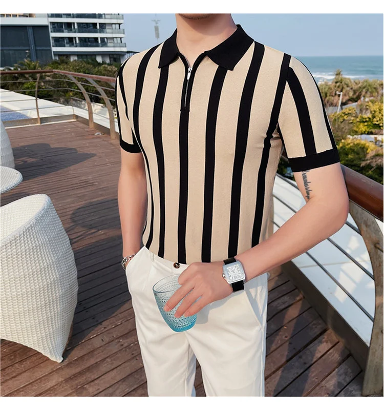 Title 13, Suéter Listrado Casual Fashion British Stretch ...