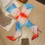 Women's Skinny Heel Iridescent Over-the-knee Boots, elastic for a comfortable fit, elevate your style with these stunnin — photo 4