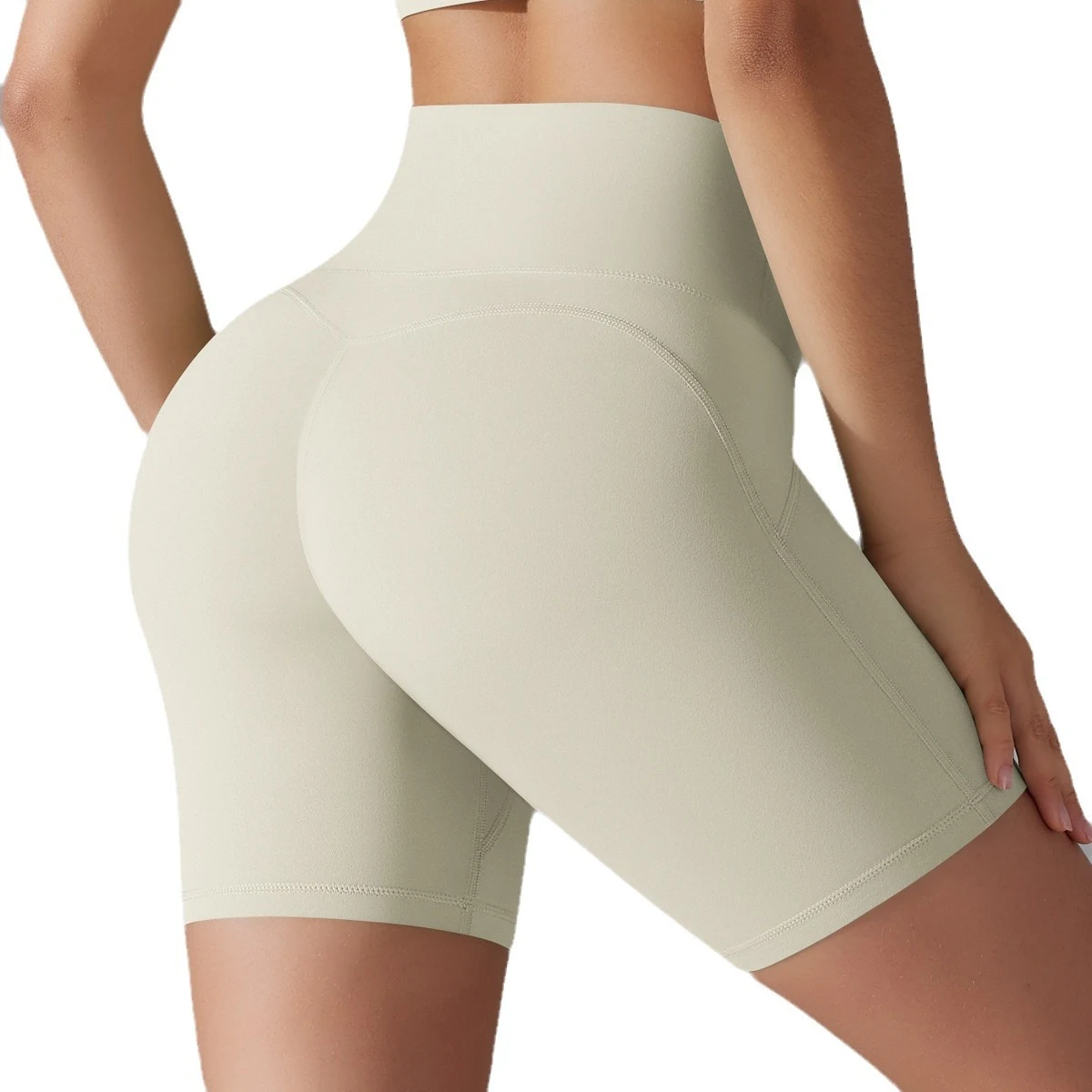 Women's High Waist Yoga Shorts for comfortable workouts and yoga sessions. Enjoy freedom of movement in these stretchy s — photo 16
