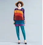 Red threequarter sleeve suit
