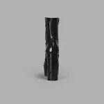 Botas femininas de salto alto redondo com zíper lateral e salto grosso, aumentando a altura e garantindo conforto e estilo. — foto 4