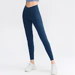 Dames yoga broek hoge taille herfst winter, huidvriendelijk, dubbelzijdig nude gevoel, cross hoge taille, slank effect, hardlopen. — foto 10