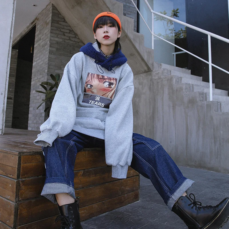 Title 4, Felpa pullover patchwork per donna. Comoda e ve...