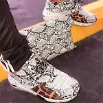 Large Size Sports Casual Shoes with Snakeskin Leopard Print, Round Toe Sneakers, Comfortable and Stylish for Everyday We — photo 4