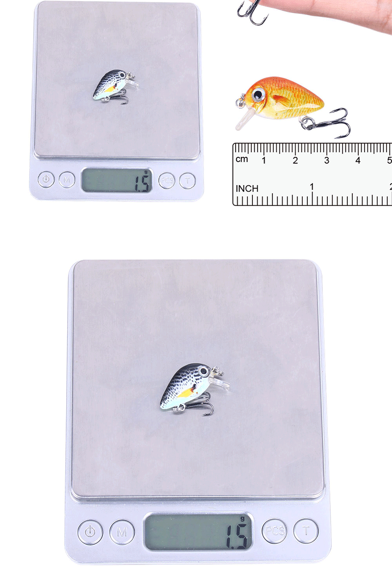 Title 8, Novo Mini Isca de Pesca Rock Style 1.5g Conjunt...
