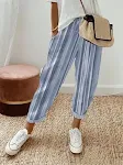 Pantaloni casual stampati multicolore da donna, multi-taglia, perfetti per un look comodo e alla moda, ideali per ogni occasione. — foto 11