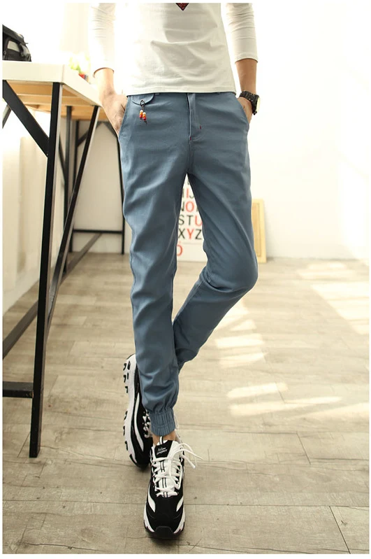 Men's Korean slim fit casual Haren pants for spring, featuring a slim ankle cut. Comfortable and stylish for everyday we — photo 4