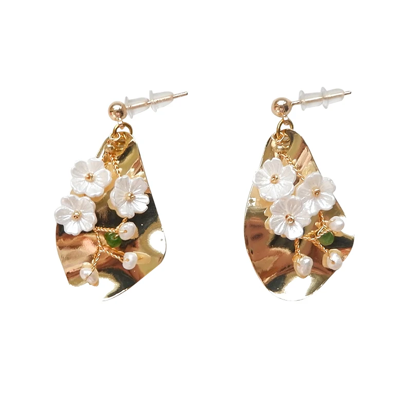 Brincos de clipe vintage artesanais, com flores super delicadas, estilo francês, para meninas, gentis e charmosos. — foto 2