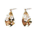 Brincos de clipe vintage artesanais, com flores super delicadas, estilo francês, para meninas, gentis e charmosos. — foto 2