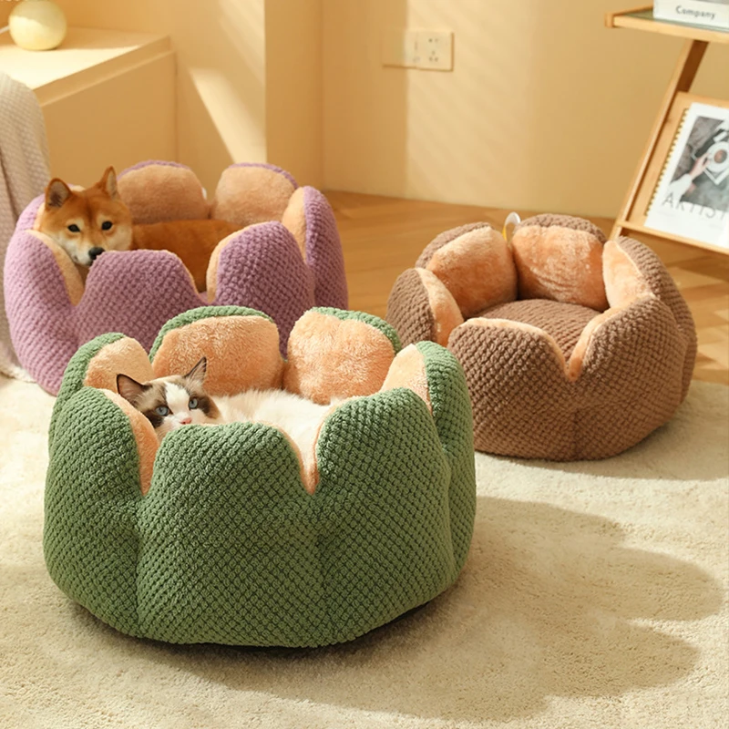 Title 2, Cactus Petal Shape Large Pet Kennel Soft Warm S...