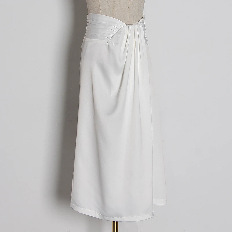Title 4, Dames Effen Kleur Halflange Rok Herfst High-Wai...