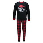 Conjunto de pijama xadrez de algodão de Natal para pais e filhos para noites aconchegantes e celebrações festivas em casa — foto 3