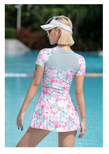Title 5, Modieuze plus size badpak met print voor warmwa...