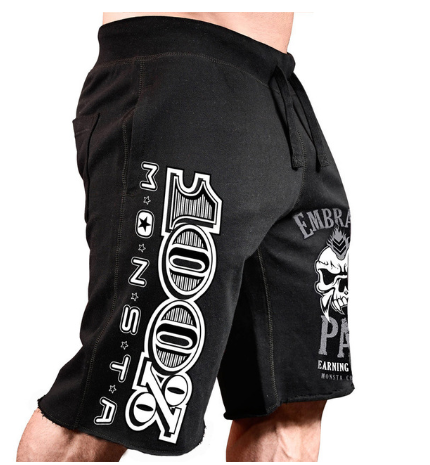 Men's sports leisure running workout printed cotton shorts. Comfortable, breathable, and perfect for all your athletic a — photo 1