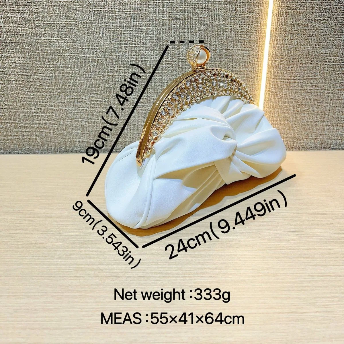 Mini bolso de mano para socialités de alta calidad con incrustaciones de diamantes. Imprescindible para eventos elegantes, sofisticación a tu alcance. — foto 9