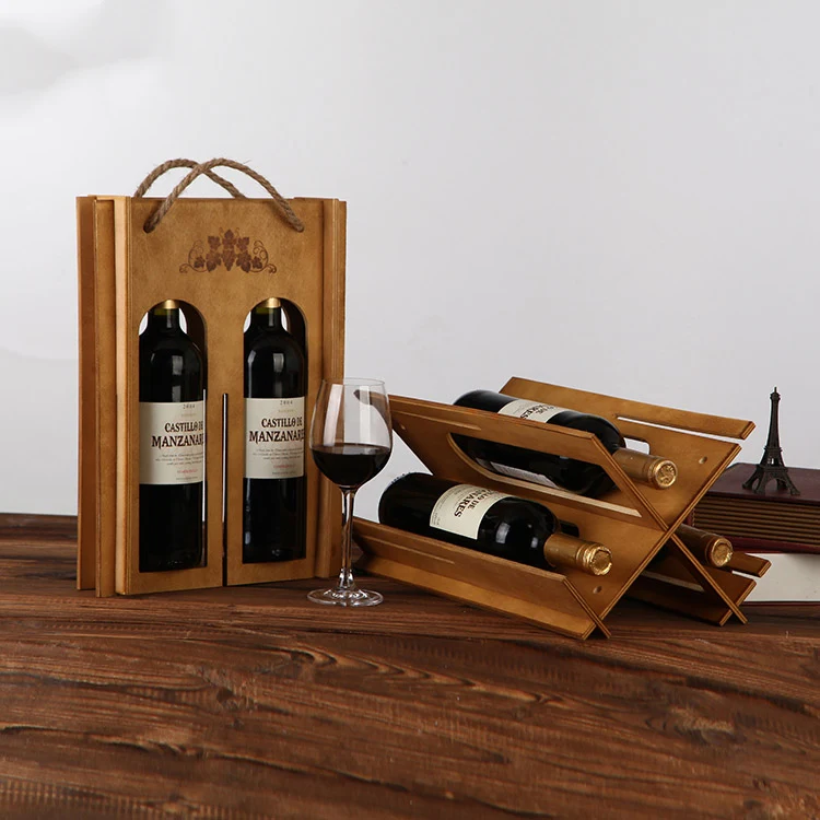 Title 1, Creative Wine Rack for 2 Red Wine Boxes, offeri...