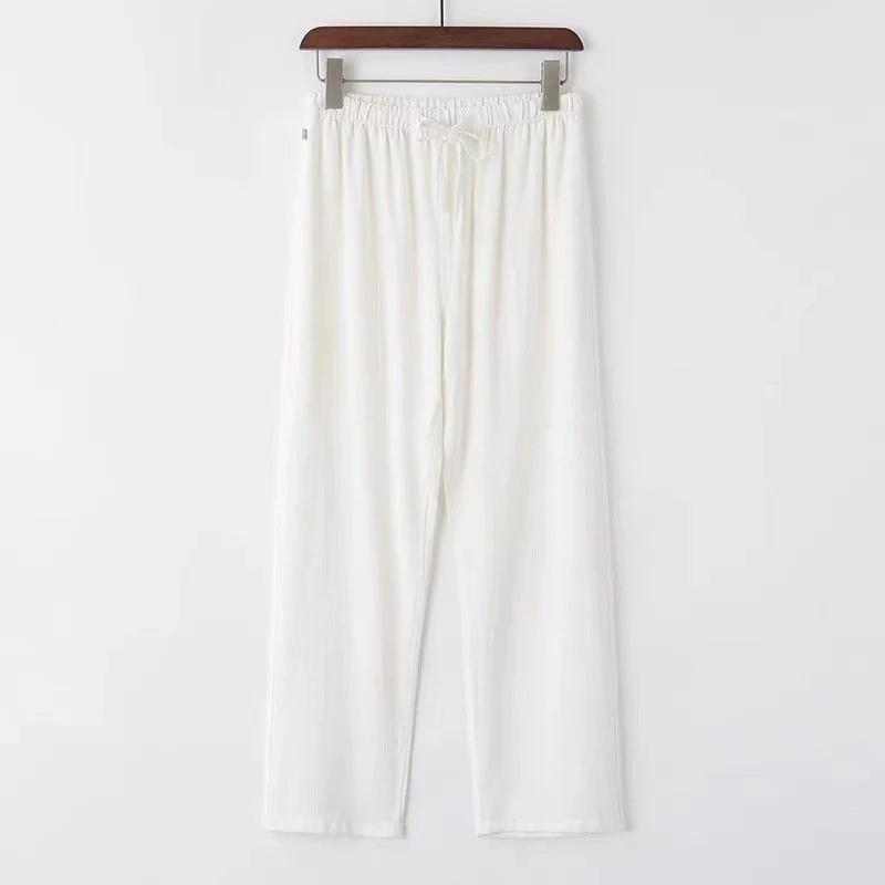 Wind Linen Straight-leg Trousers Men's Loose Casual Elastic Waist Tang Suit Pants, Comfortable and Breathable Everyday W — photo 3