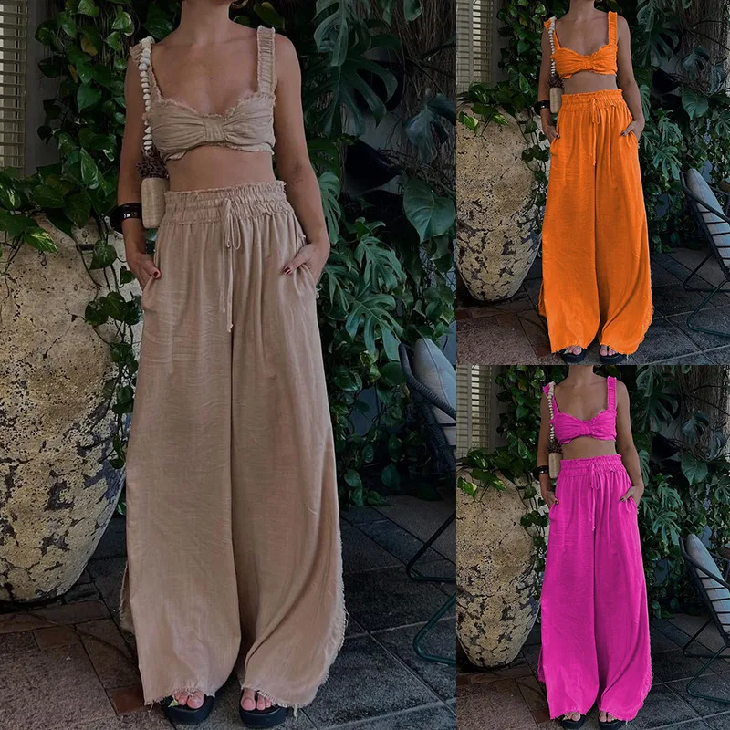Women's Fashion Loose U-neck Tube Top Suit Comfortable and stylish summer wear Versatile outfit for casual and holiday l — photo 5