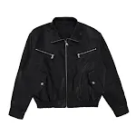 Jaqueta de couro PU Hippie Rock masculina, folgada, casual, com zíper e gola alta, estilo motociclista para um visual despojado. — foto 5