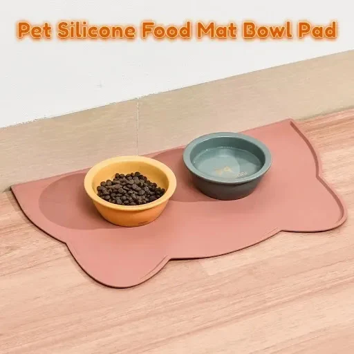 Non-Slip Pet Silicone Food Mat Bowl Pad Leak-Proof Feeding Mats Cushion for Cats Dogs Pet Cat Feeder Dog Bowl Pet Access — photo 5