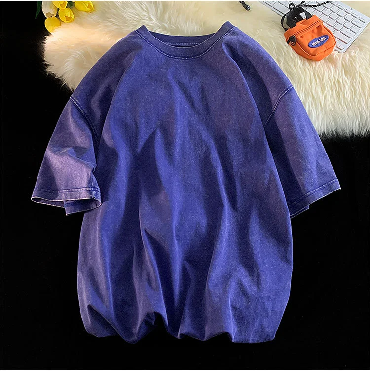Title 14, Pure Cotton Trendy Batik Retro Loose Short Slee...