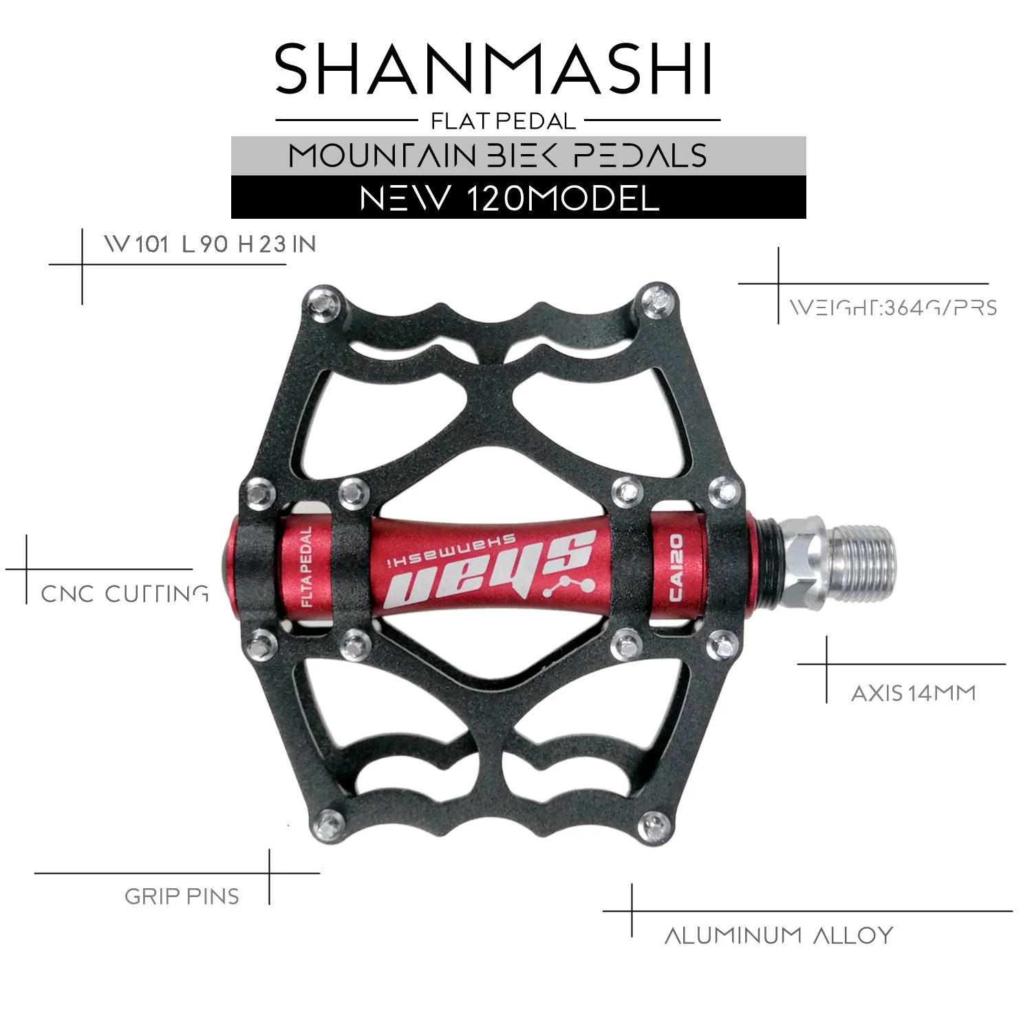 Title 4, Pedais para mountain bike de alta performance. ...