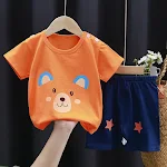 Conjunto de shorts de bebê de algodão fofo e fashion. Roupa adorável e confortável, ideal para o verão e para os pequenos se divertirem! — foto 7
