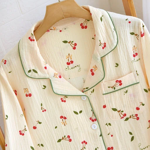 Title 4, Cotton Cloth Pajamas Womens Spring Autumn Thin...